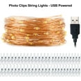 thumbnail image 4 of SIABC-100 LED Photo Clips String Lights - 33FT Fairy Lights with 50 Clips for Hanging Polaroid Pictures, USB Powered Photo Hanger Lights, Plug in Twinkle Lights for Room Party Decor, 4 of 4
