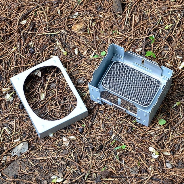 Horno de campamento plegable mini versátil espacio ahorro de bolsillo horno calefactor horno para quemador de leña actividades al aire libre