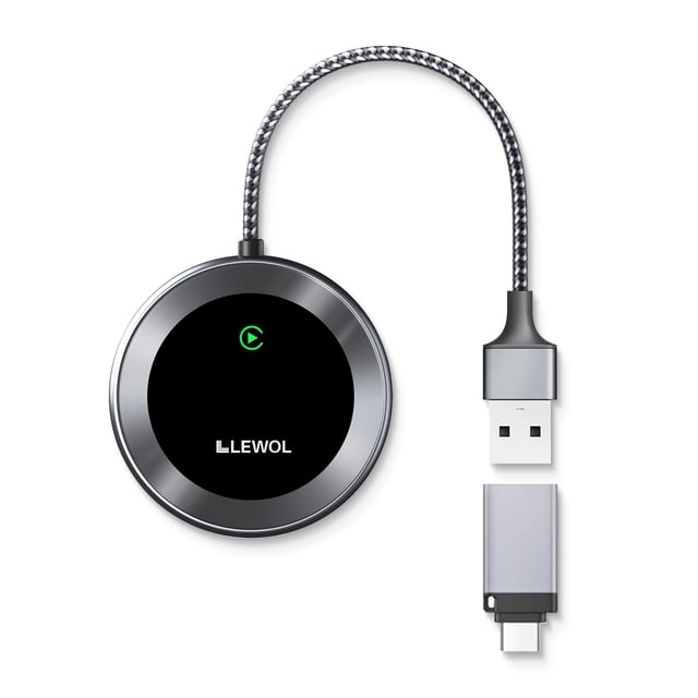 Adaptador CarPlay inalámbrico LLEWOL Mono Plug-Go 2024 para automóviles