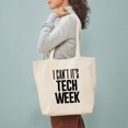 thumbnail image 3 of CafePress - I Can't It's Tech Week Tote Bag - Unisex Canvas Tote Bag, Beige, 1-Piece, 3 of 7