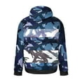 thumbnail image 5 of Mens Oversized Pockets Hoodies Camo Pattern Print Sweatshirt Casual Loose Long Sleeve Pullover Top with Hood (Multicolor M), 5 of 5