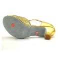 thumbnail image 3 of CAICJ98 Shoes for Women Women's Rhinestone Flat Sandals Slip on Memory Foam Sandals Open Toe Slide Sandals,Gold, 3 of 4