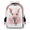 Black, variant on Jiaoprinted Japanese Torii Gate Multi-Functional Backpack, 16" Waterproof Travel Casual Daypack with Reflective Strip, Cherry Blossoms Work Laptop Backpack for Men Women