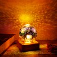thumbnail image 2 of Muyoka Luz de noche de fuegos artificiales 3D Lámpara de mesa de bola de cristal Lámpara de mesa colorida alimentada por USB con base de madera Muyoka Hogar, 2 of 6