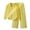 Yellow, variant on LYHaoo 2 Pcs Outfits Sets for Girls Girls Autumn Outfit Long Sleeve Button Down Shirt With Bow And Classic Striped Pants Comfortable Casual Wear For Girls Sizes 7-8 Years(Yellow)