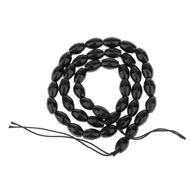 Abalorios sueltos ovalados facetados de negra, 6 x / 15,5 pulgadas Hugo Oval