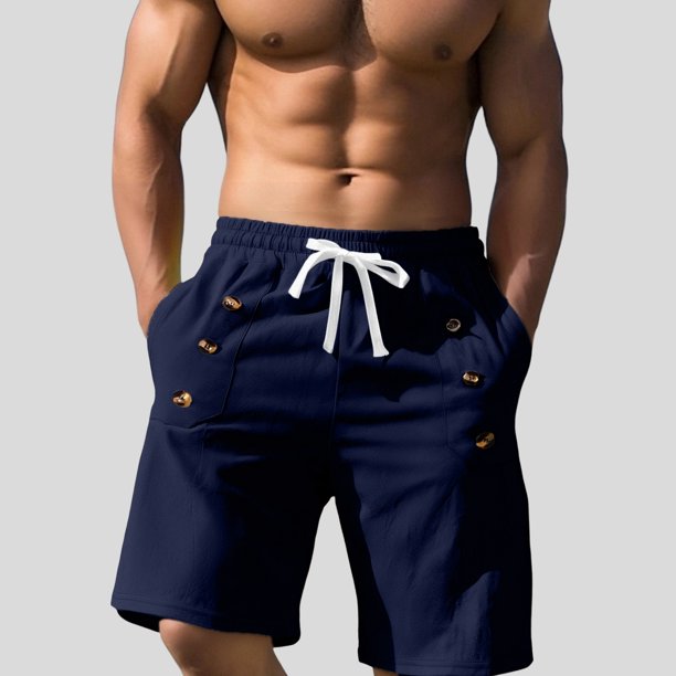 WILLBEST Pantalones Cortos Casuales para Hombre, para Actividades Al Aire Libre, Cómodos, de Color Sólido, Corte Recto, para Verano y Otoño, de Fácil Cuidado, Lavables A Máquina.