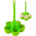 thumbnail image 1 of 2 uds. Hervidor de huevos de 5 agujeros, hervidor de huevos de silicona resistente, bandeja para huevos sin BPA con asas, rejilla para huevos, bandeja para tazas de vapor, utensilios de coci, 1 of 5