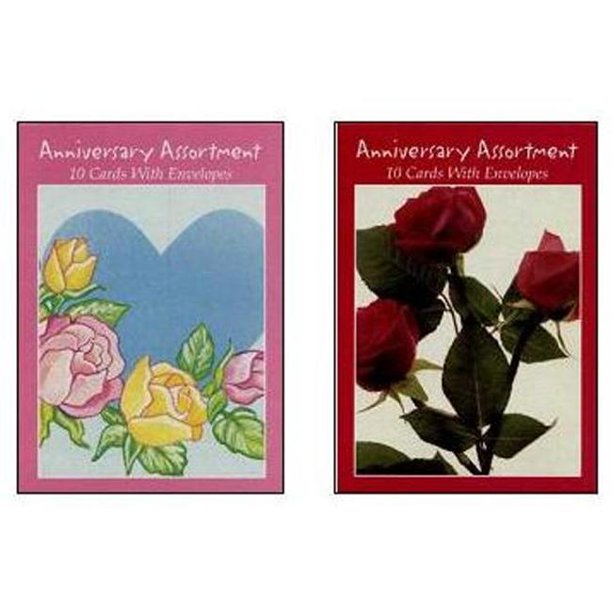 Boxed Greeting Cards Anniversary Asst, 10 Ct 1 Box
