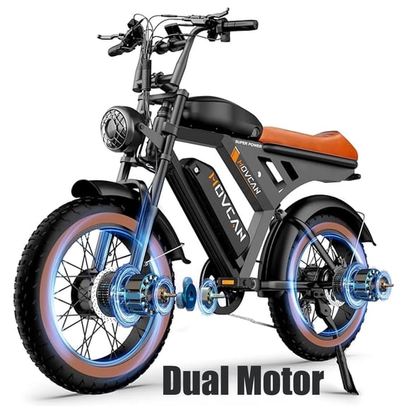 3000W Dual Motor 37.5MPH Movcan V30 Pro Max Electric Bike for Adults,48V20Ah ×2 Removable Batteries,120 Mile Range, 20"x4" Fat Tire UL2849