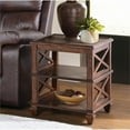 thumbnail image 3 of Alaterre Furniture Stockbridge 21" Square Wood End Table with Two Shelves in Cherry, 3 of 4