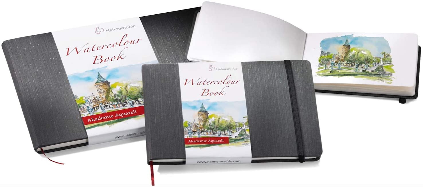 Hahnemuehle Akademie Watercolor Paper Book, 30 Pages, Landscape, 5.8" x 8.2"
