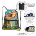 thumbnail image 3 of Naloa Cozy Cartoon Backyard Drawstring Backpack String Bag Cinch Water Resistant for Gym Shopping Sport Yoga, 3 of 6