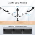 thumbnail image 3 of Soporte triple para monitor HUANUO Full Motion para pantallas LCD de 17 a 32 pulgadas, 3 of 8
