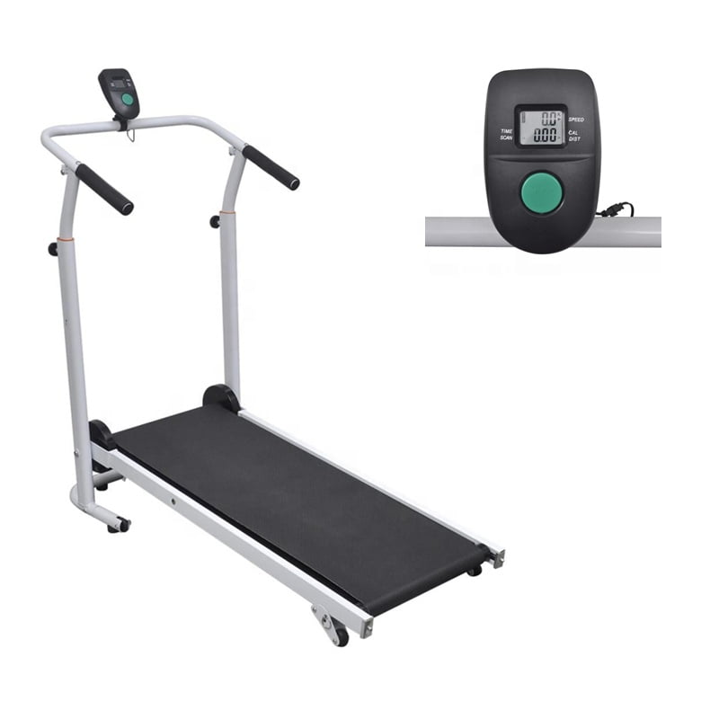 Iron Fitness Manual Treadmill Incline Wide Belt 6.0 Walking Running Cardio Exercise Fitness 2 Fly Wheels LCD Monitor Walmart
