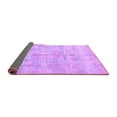 thumbnail image 2 of Ahgly Company Indoor Round Abstract Purple Modern Area Rugs, 8' Round, 2 of 4