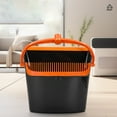 thumbnail image 3 of Household Broom and Dustpan Set with, for Kitchen/Office/Bedroom/Hall/Garage (Black/Orange), 3 of 6