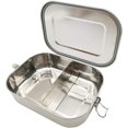thumbnail image 1 of Leak Proof Stainless Steel Lunch Food Container, Large Bento Boxes Metal Lunch Box for Kids or Adults - Lockable Clips-Adjustable Divider included -Dishwasher Safe, BPA free (1400ML/47oz), 1 of 7