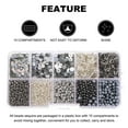 thumbnail image 3 of Assorted Beads Sequins 10 Silver Styles for Jewelry Making Crafts Sewing, 3 of 4