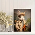 thumbnail image 2 of UXIEQU Vintage Rabbit Portrait Oil Canvas Art 15.75x11.81 Inches, 2 of 8