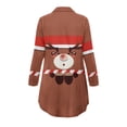 thumbnail image 4 of Yuyamidu Christmas Nightgowns for Adult Women Cute Reindeer Button Pajama Dress Size L Brown Nightgown Breastfeeding Shirt Long Sleeve Sleepwear with Pocket, 4 of 7