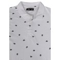 thumbnail image 3 of Men's Knitted Polo Shirt WHITE BLACK PRINT, 3 of 3