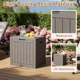 thumbnail image 6 of Joxxoaa 30 Gallon Resin Outdoor Storage Box & Patio Side Table for Balcony, Pool, Deck & Garden Accessories, Weather‑Resistant, Black/Brown, 6 of 6