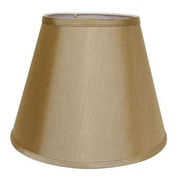 16 in. Pale Brown Empire Deep Slanted No Slub Lampshade, Tan