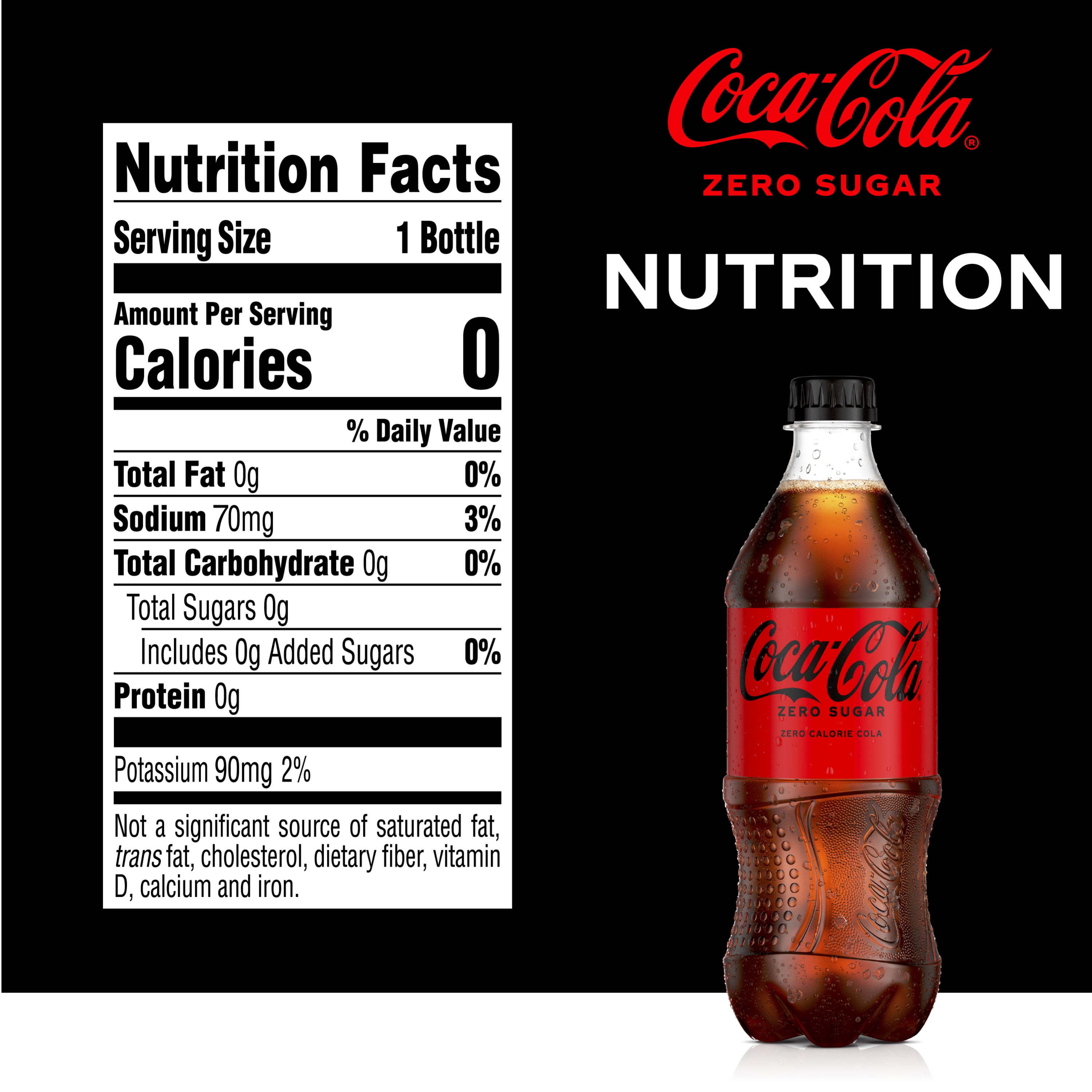 Coca-Cola Zero Sugar Soda Pop, 20 fl oz Bottle 
