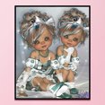thumbnail image 2 of Cuadros Decorativos 11CT estampado completo punto de cruz muñeca niña lienzo obras de arte decoración del hogar regalos Ehuebsd Nuevos Originales, 2 of 9