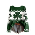 thumbnail image 5 of St Patricks Day Sweatshirts for Women Holiday Fashion Long Sleeve Crewneck Printed Comfortable Casual Pullover Top Green XXL, 5 of 5