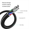 thumbnail image 3 of Seitruly Línea de datos de aleación portátil 5A antioxidante 1,2 m pantalla Digital 480Mbps tableta banco de energía carga rápida cable de nailon Teléfono y Comunicación Verde 20W Tipo 3, 3 of 6