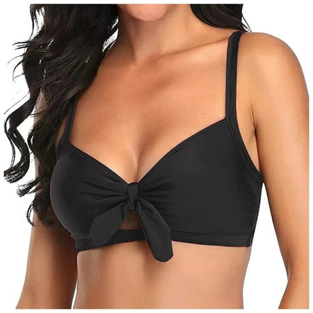 Upioiwer Sexy Bikini Swimsuit Women Womens Board Shorts for Swimming Long Swimwear Push Up Bikini Sunflower Bikini Top for Women Set Thong Brazilian Bathing Suit Beach Wear Black Large