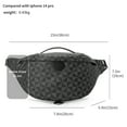 Sling Pack Waist Bag Checkered Waistpack Belt Bag PU Leather Bum Bag