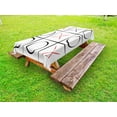 thumbnail image 1 of Xo Outdoor Tablecloth, Tic Tac Toe Simplistic Pattern Vertical Horizontal Lines Illustration, Decorative Washable Fabric Picnic Tablecloth, 58 X 120 Inches, Vermilion Black White, by Ambesonne, 1 of 2