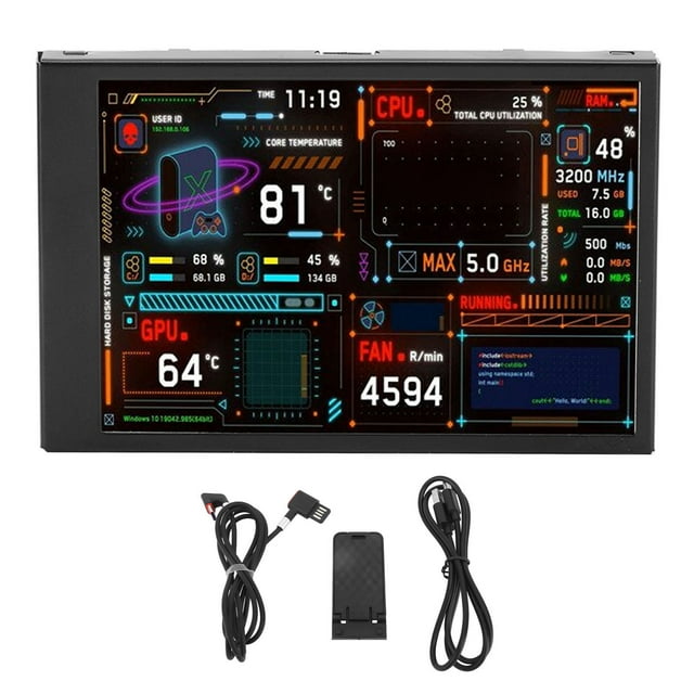 Oubit CPU Data Monitor,3.5in Computer Temp Monitor Computer CPU Monitor PC Sensor Panel Display Dependable Performance