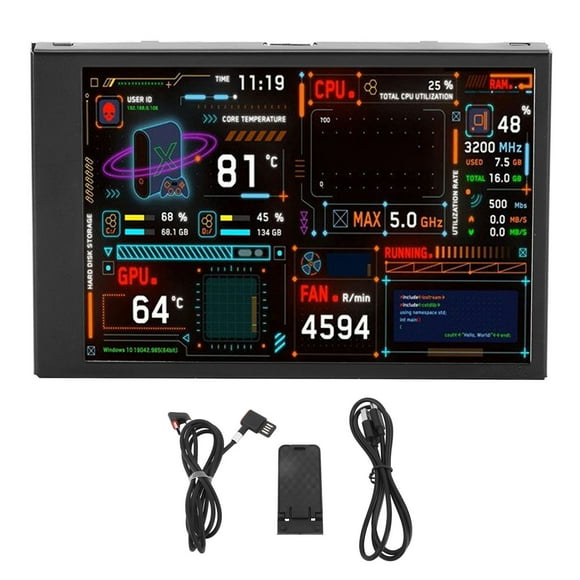 Oubit CPU Data Monitor,3.5in Computer Temp Monitor Computer CPU Monitor PC Sensor Panel Display Dependable Performance