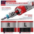 thumbnail image 3 of Arwealxs 13 Piece 1/2" Drive Manual Impact Driver, Reversible Hand Impact Screwdriver Set with Slotted, Hex, Phillips Bit Kit, for Tighten, 3 of 6