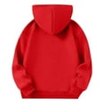thumbnail image 6 of Garbnen Hoodies for Teens Girls Red Long Sleeve Trendy Sweatshirt with Pocket Fall Fleece Preppy Back To School Clothes for Teen Girls 9-10 Years, 6 of 6