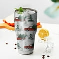thumbnail image 3 of 30oz Red Christmas Truck and Tree Pattern Tumblers Stainless Steel Tumbler with Lid and Straw,Vacuum Insulated Double Wall Travel Tumbler Cups Mug with Cleaning Brush for Coffee,Tea, 3 of 7