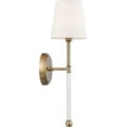 thumbnail image 2 of 60/6687 Nuvo Lighting Olmsted-1 Light Wall Sconce-5.5 Inches Wide by 19 Inches High-Burnished Brass/White Finish, 2 of 10