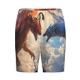 thumbnail image 6 of Daiia Cloud Red And Blue Dragon Mens Woven Stretch Pajama Short,Short Pajama Pants-XX-Large, 6 of 7