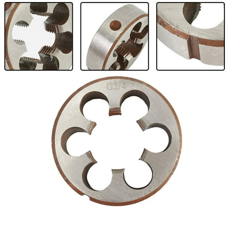 

1Pcs HSS Pipe Threads Round Die BSP 1/8 1/4 3/8 1/2 3/4in HSS High Speed Steel Pipe Thread BSP Round Die Hand Tools Tap Die