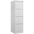 thumbnail image 3 of 4 Drawer Vertical File Cabinet with Lock, Metal Filing Cabinet with Adjustable Bar Hold, Office Vertical Files Cabinet for Home, Office, Letter, A4, Legal, File, White, 3 of 9
