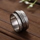 thumbnail image 3 of 1pc Punk Stainless Steel Butterfly Anxiety Ring - Unisex Rotating Fidget Spinner for Stress Relief & Wedding Parties!, 3 of 4