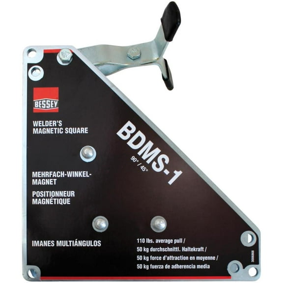 Bessey Magnetic Welding Square,8Lx1-43/64Wx7InH BDMS-1