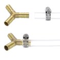 thumbnail image 5 of 2pack Brass Hose Barb Fittings, 3-Way Y-Shaped 5/16" Barbed x 5/16" Barbed x 5/16" Barbed, with 6pack Hose Clamps, 5 of 7