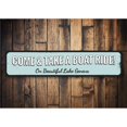 thumbnail image 1 of Take a Boat Ride Novelty Sign, Metal Wall Decor - 4x18 inches, 1 of 4
