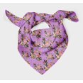 thumbnail image 3 of Bimba Purple Rose Wreath Floral Pure Silk Printed Head Bandanas Summer Neck Wrap Scarf 40 x 40 Inches, 3 of 6