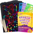 thumbnail image 1 of Set de arte en papel rascado pigipigi Magic Rainbow, 60 piezas para niños, 1 of 8
